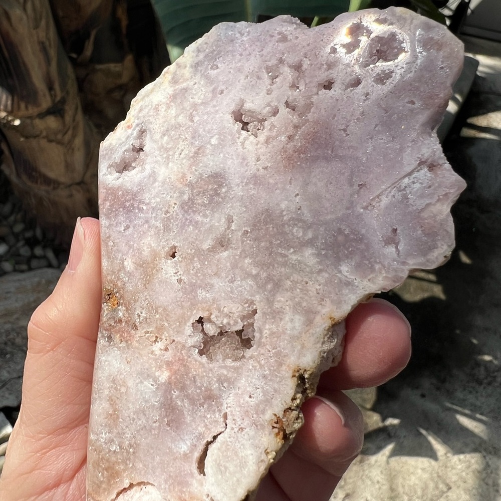 Pink Amethyst with purple crystal druzy moon - Picture 8 of 8